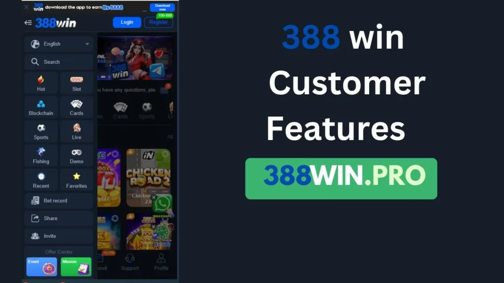 Main Features of 388win Game