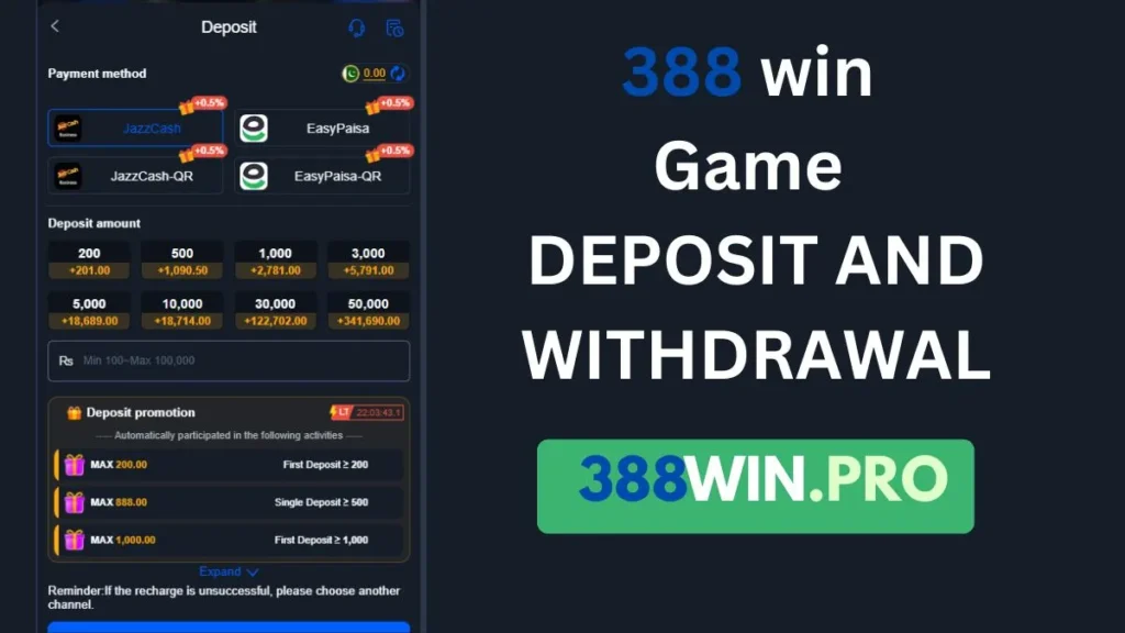 How to Deposit Money on 388win Game