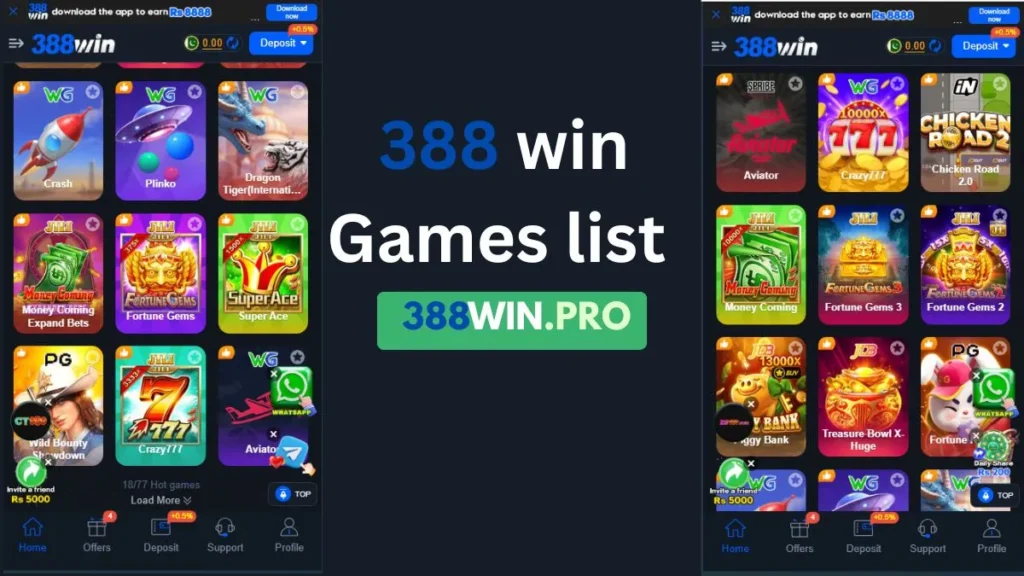 388win Game list
