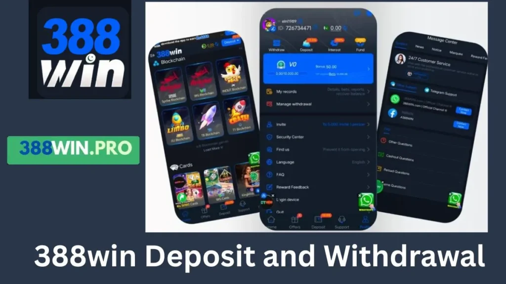388win Game Withdrawal and Deposit